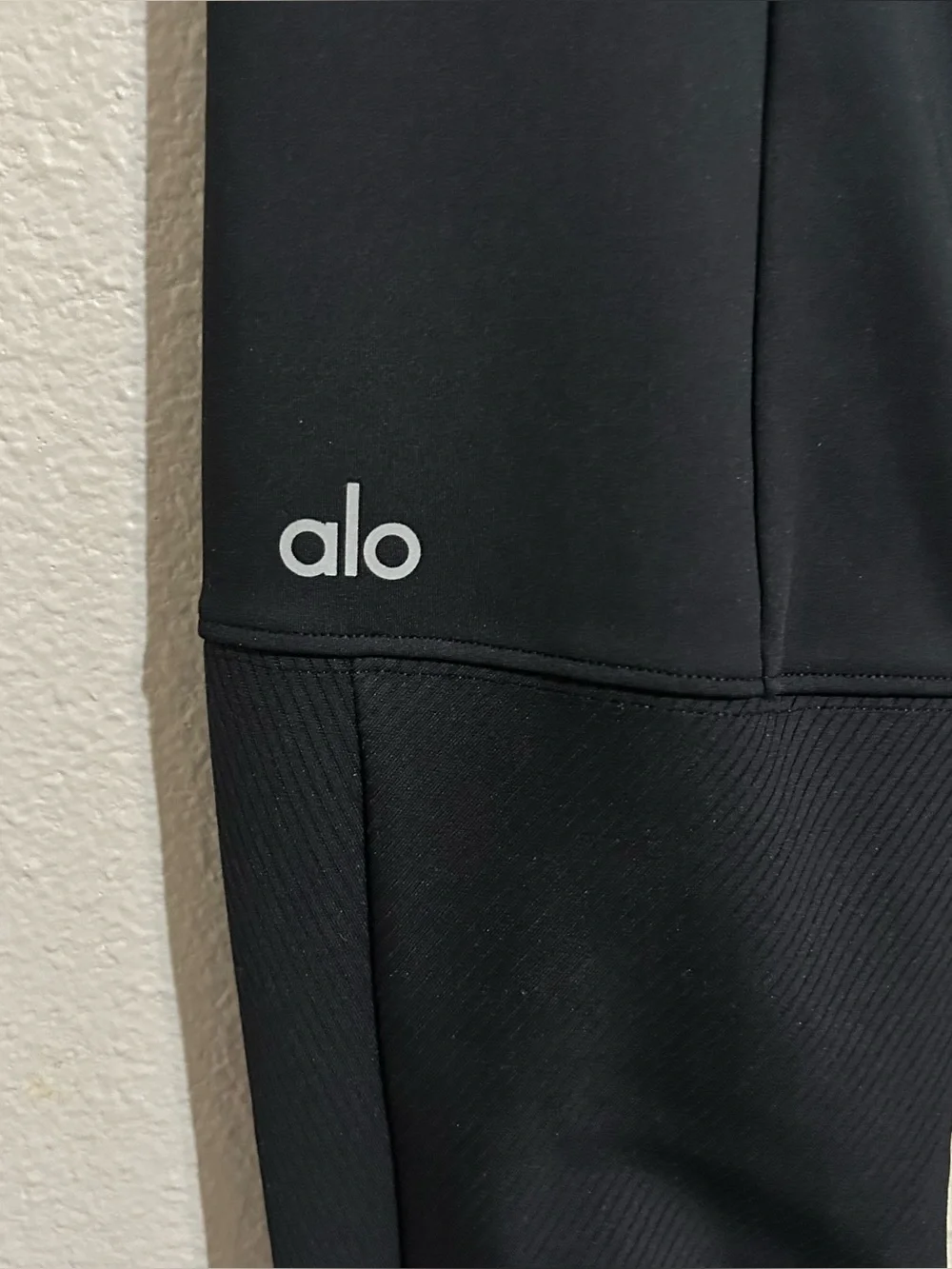 ALO Yoga Black Ribbed High Waist Goddess Athletic Leggings Women’s Size Small